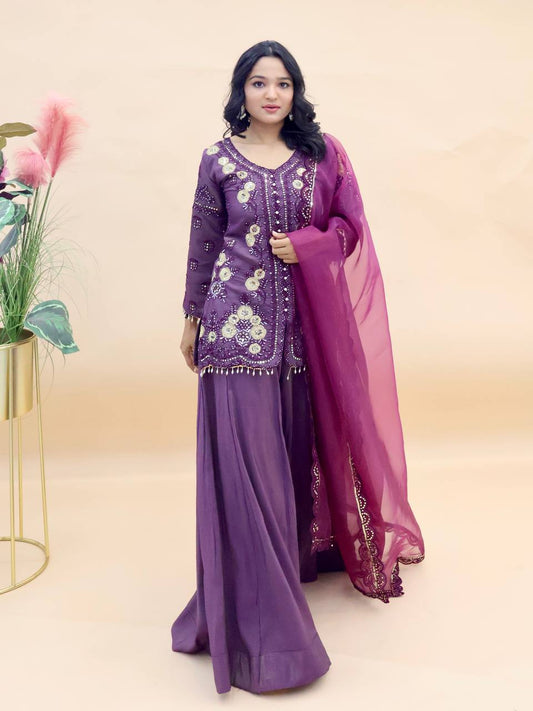 Sitara Luxe Crepe Silk Ensemble Suit Set
