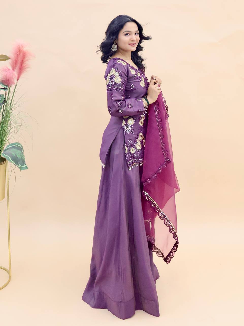Sitara Luxe Crepe Silk Ensemble Suit Set