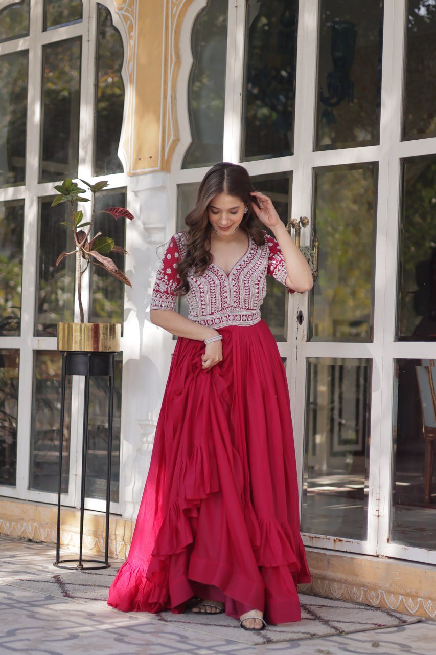 Aayesha Lehenga With Readymade Slit Cut Long Kurti Set