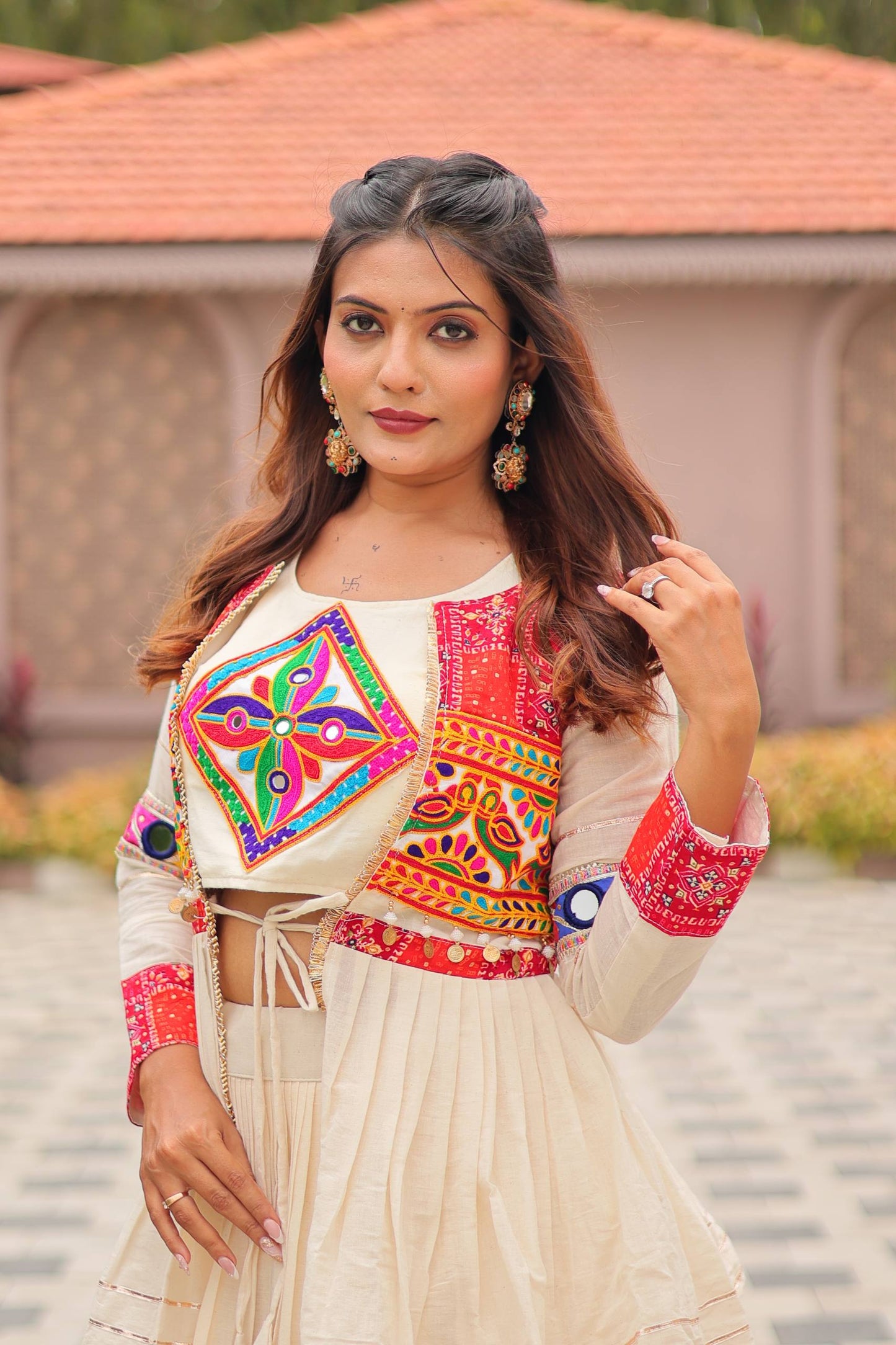 Raasvika Ivory Fusion Navratri Lehenga Set