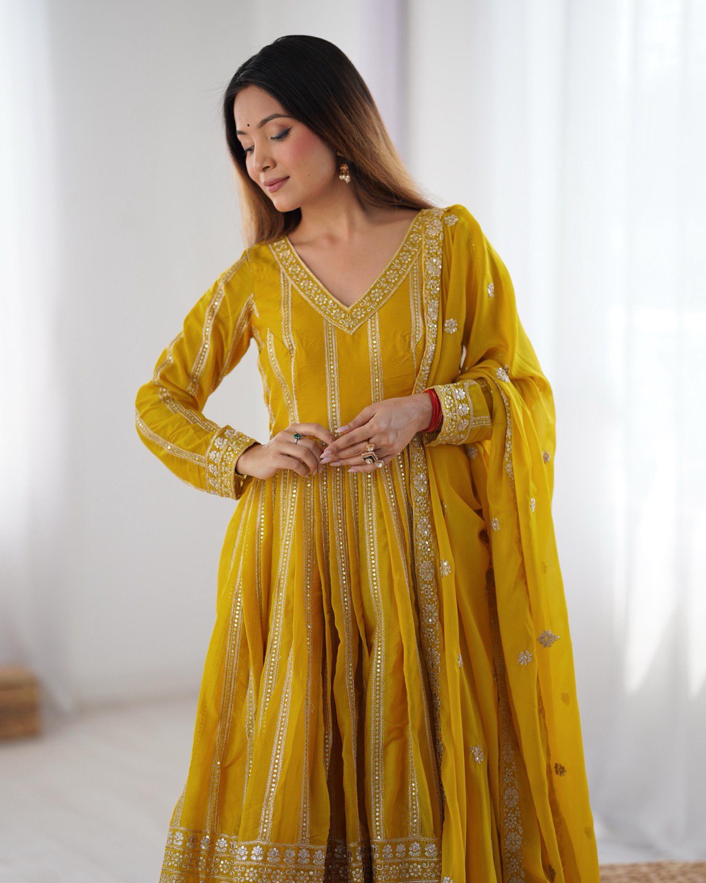 Dhruvi Gorgeous Star Georgette Classic Anarkali Set