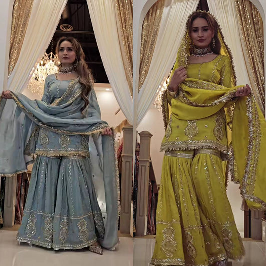 Inaaya cosmos Heavy Embroidery  Plazzo  suit set