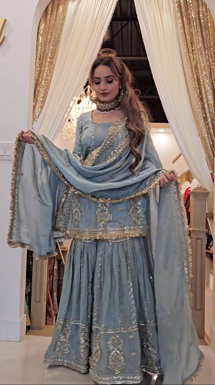 Inaaya cosmos Heavy Embroidery Plazzo suit set
