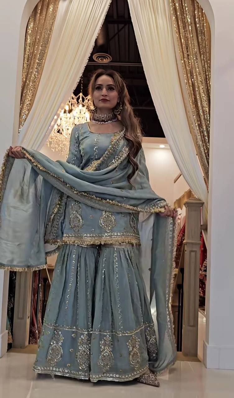 Inaaya cosmos Heavy Embroidery Plazzo suit set