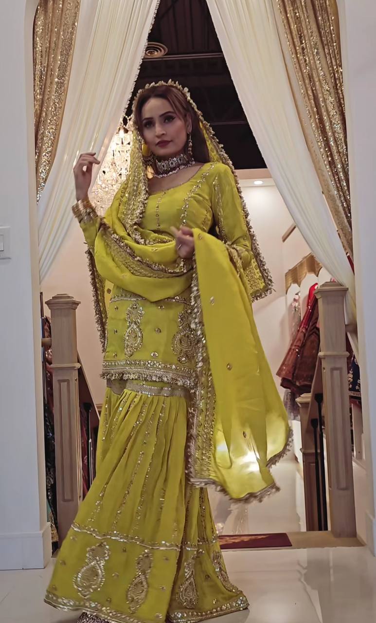 Inaaya cosmos Heavy Embroidery Plazzo suit set