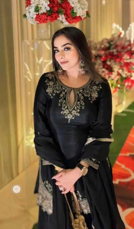 Zaafira  Black Designer Party Wear Sharara Plazzo With Dupatta