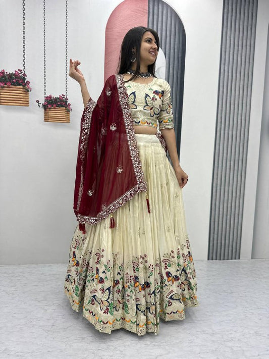 Butterfly Bliss Ensemble Tissue Silk Lehenga Choli