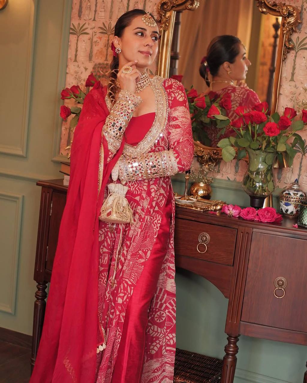 Riwaayat Rang-E-Rooh Beautiful Embroidery Work Suit