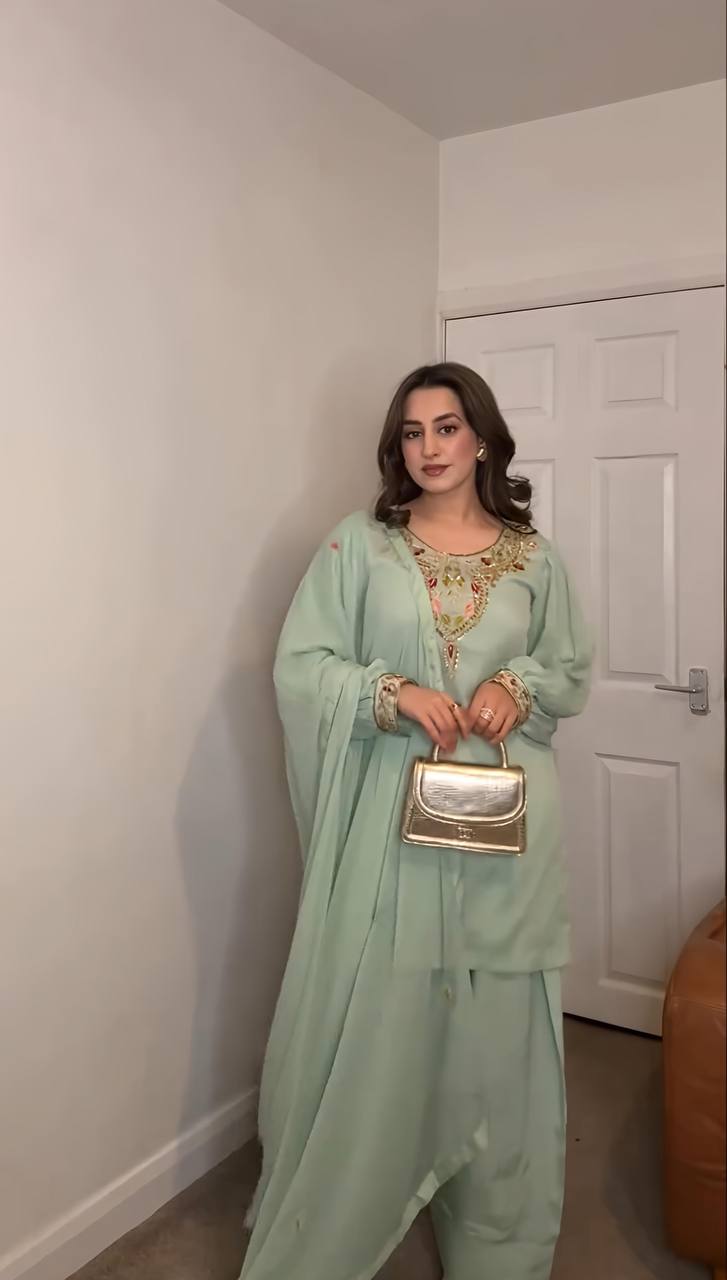 Zehra E Noir Black embroiderey Party Wear Plazzo With Dupatta