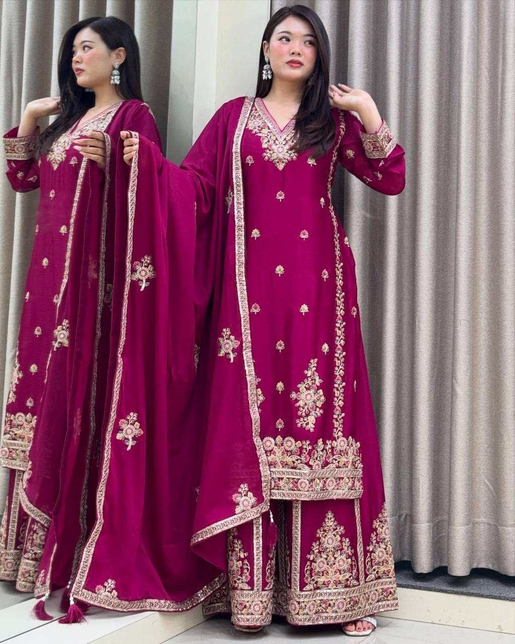 Advika Modern Muse Handcrafted Embroidered Sharara Suit Set