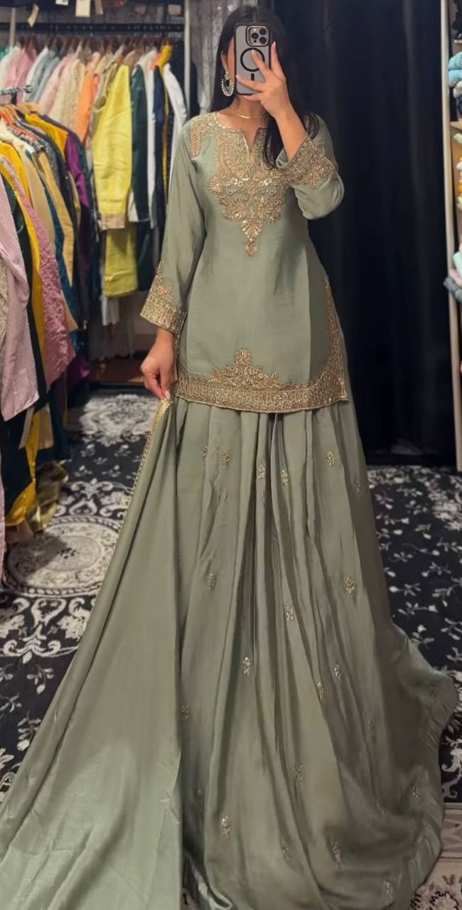 Suhana Look Chinnon Silk Good Looking Lehenga Set With Dupatta