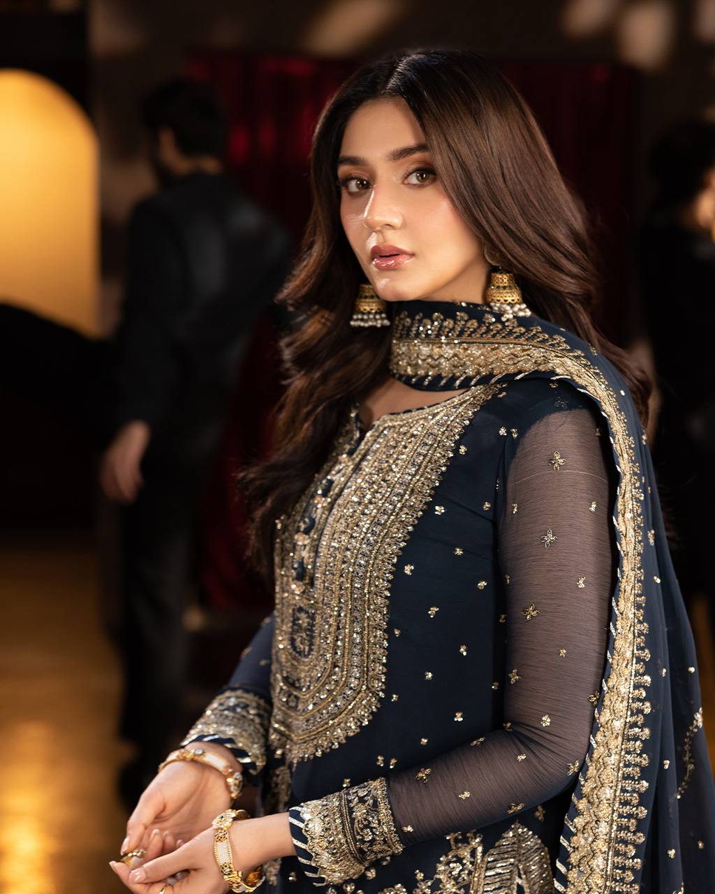 Charvya Heavy Embroidery With Sequence Work Sharara Set