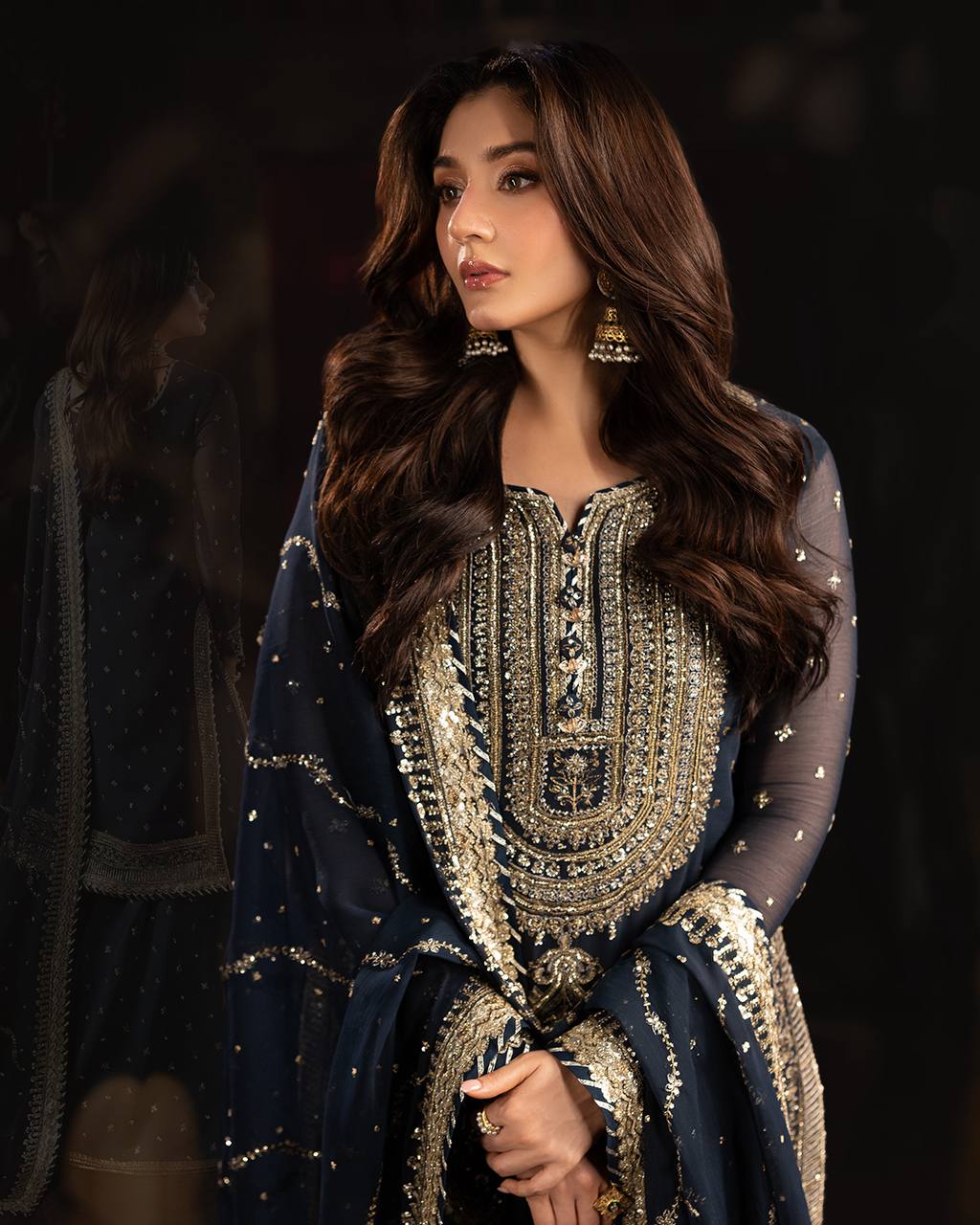 Charvya Heavy Embroidery With Sequence Work Sharara Set