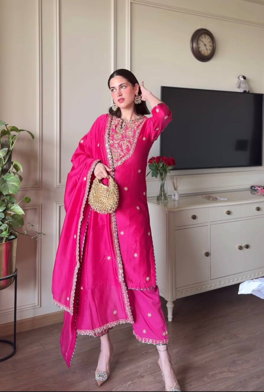 Fuchsia Royalty Ensemble Radiant Festive Designer Pakistani Suit