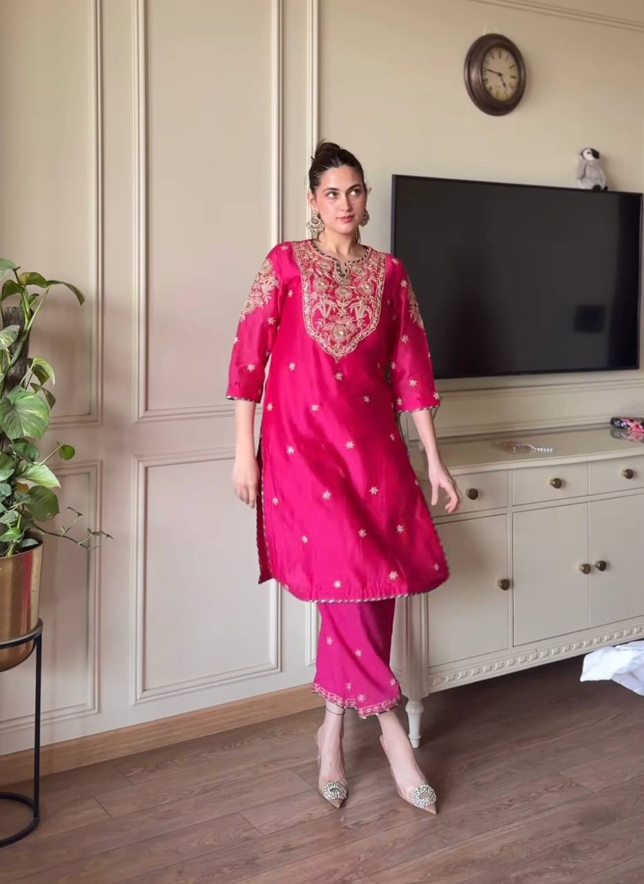 Fuchsia Royalty Ensemble Radiant Festive Designer Pakistani Suit