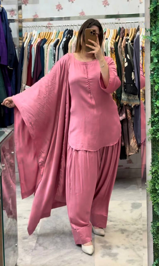 Florinaz  Natural Crep Silk  Farshi salwar  Set