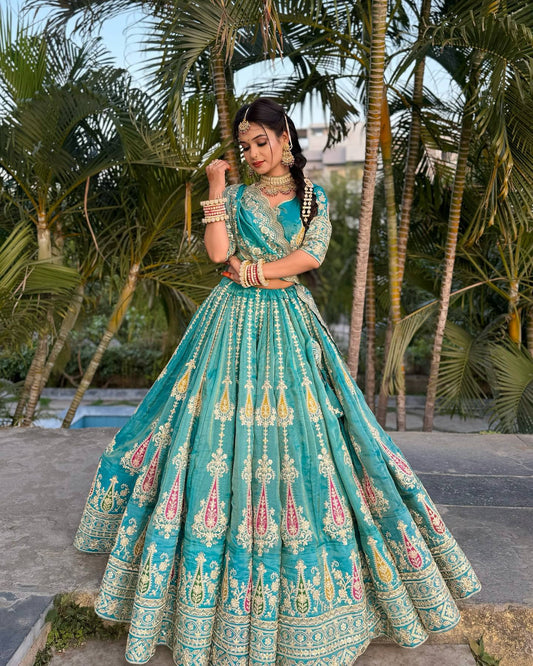Neel Kamal Patola Embroidered Lehenga Set