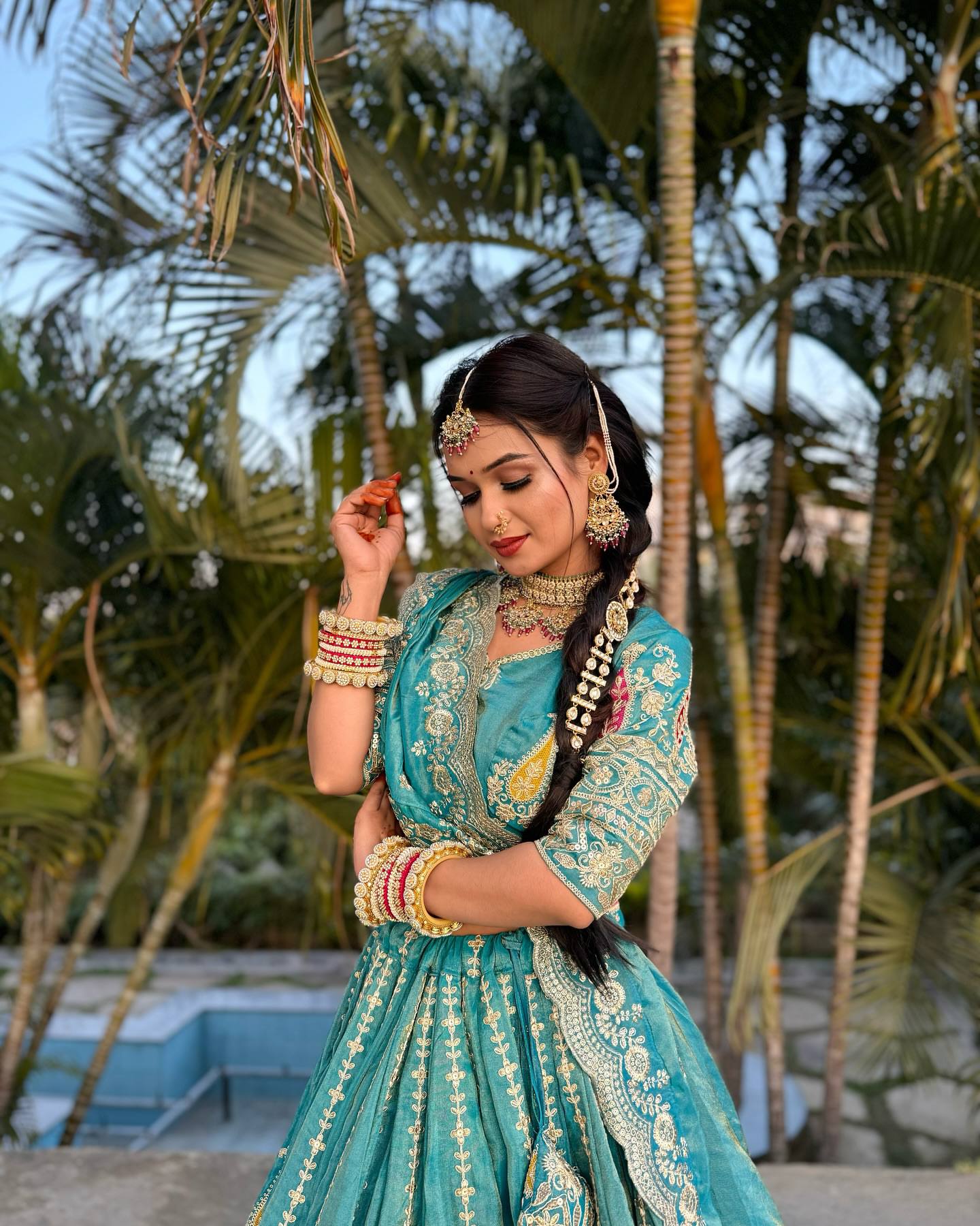 Neel Kamal Patola Embroidered Lehenga Set