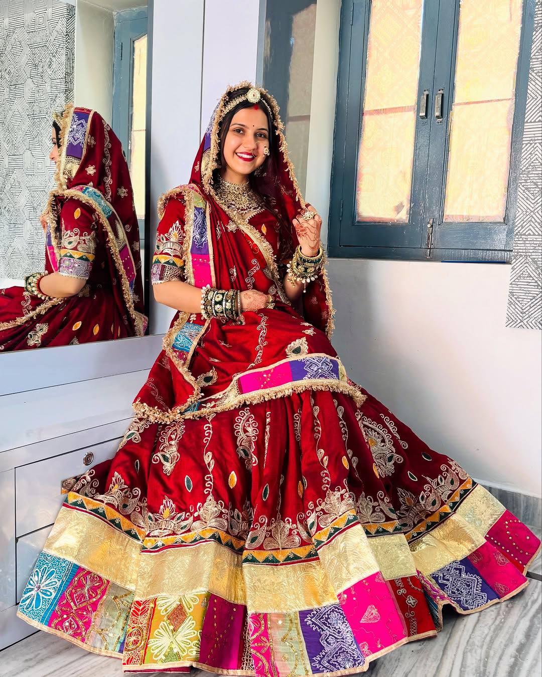 Rangdeep Royal Raas Real Mirror Work Lehenga Set