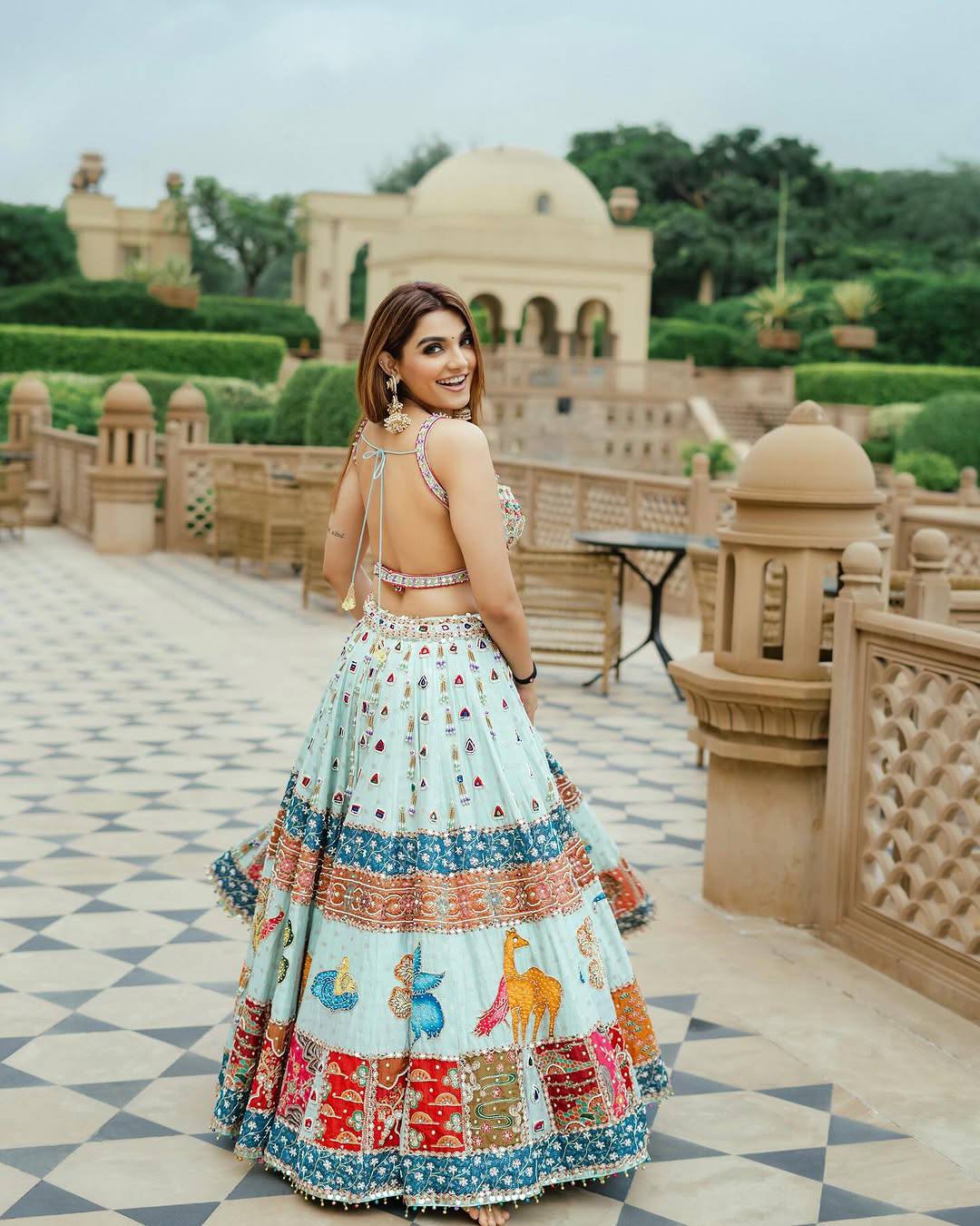 Rangila Raas Multicolour Mirror Work Lehenga Set