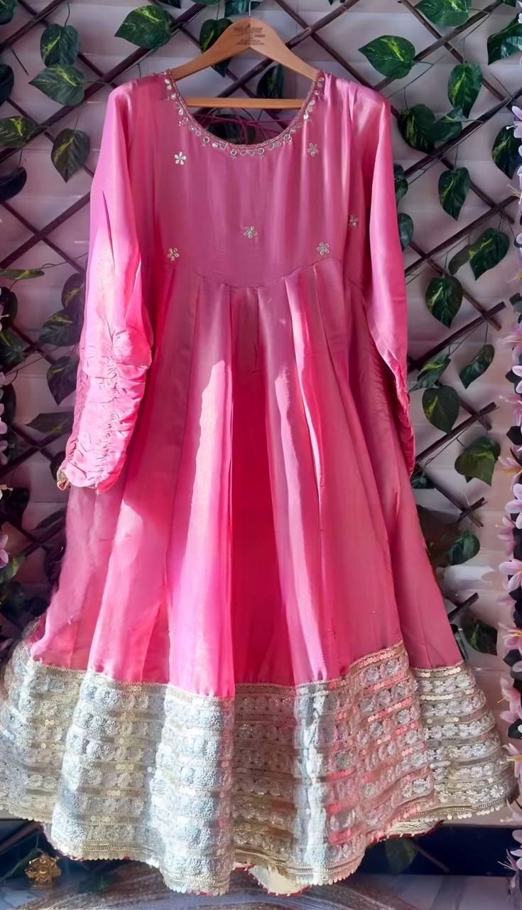 Blush Royale Pink The Radiant Mirrorwork Anarkali