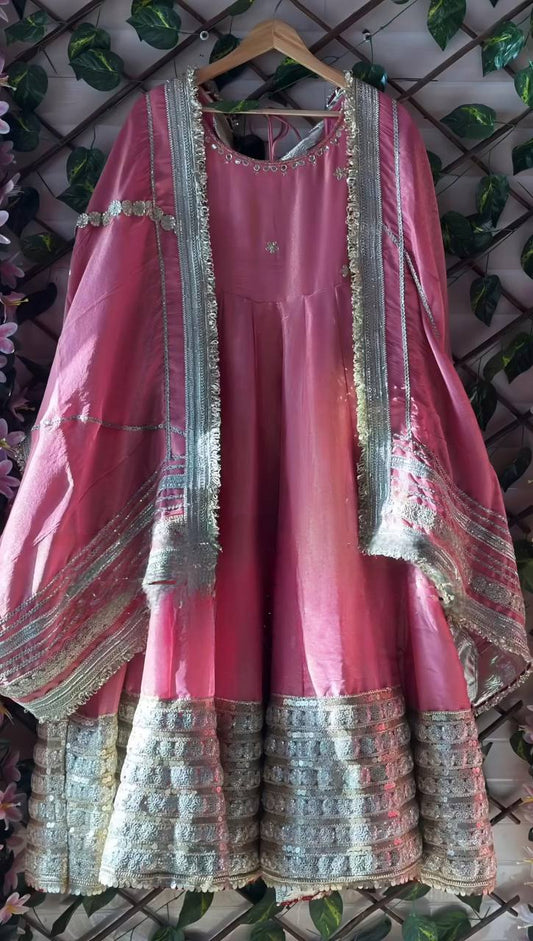 Blush Royale Pink The Radiant Mirrorwork Anarkali