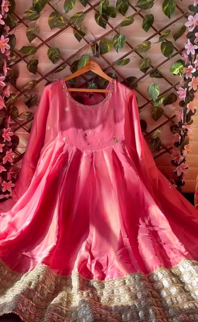 Blush Royale Pink The Radiant Mirrorwork Anarkali