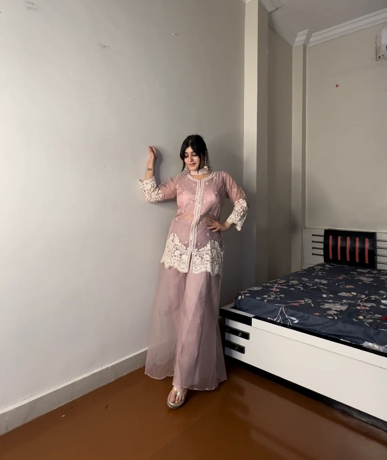 Traditional Kurta Set with Delicate Embroidery
