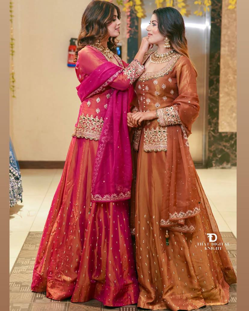 Luxurious Ethnic Sharara Suit Set with Exquisite Embroidery Work