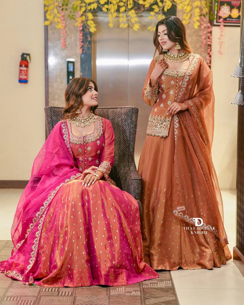 Luxurious Ethnic Sharara Suit Set with Exquisite Embroidery Work