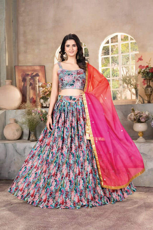 Nooraniyat organza lehenga choli set