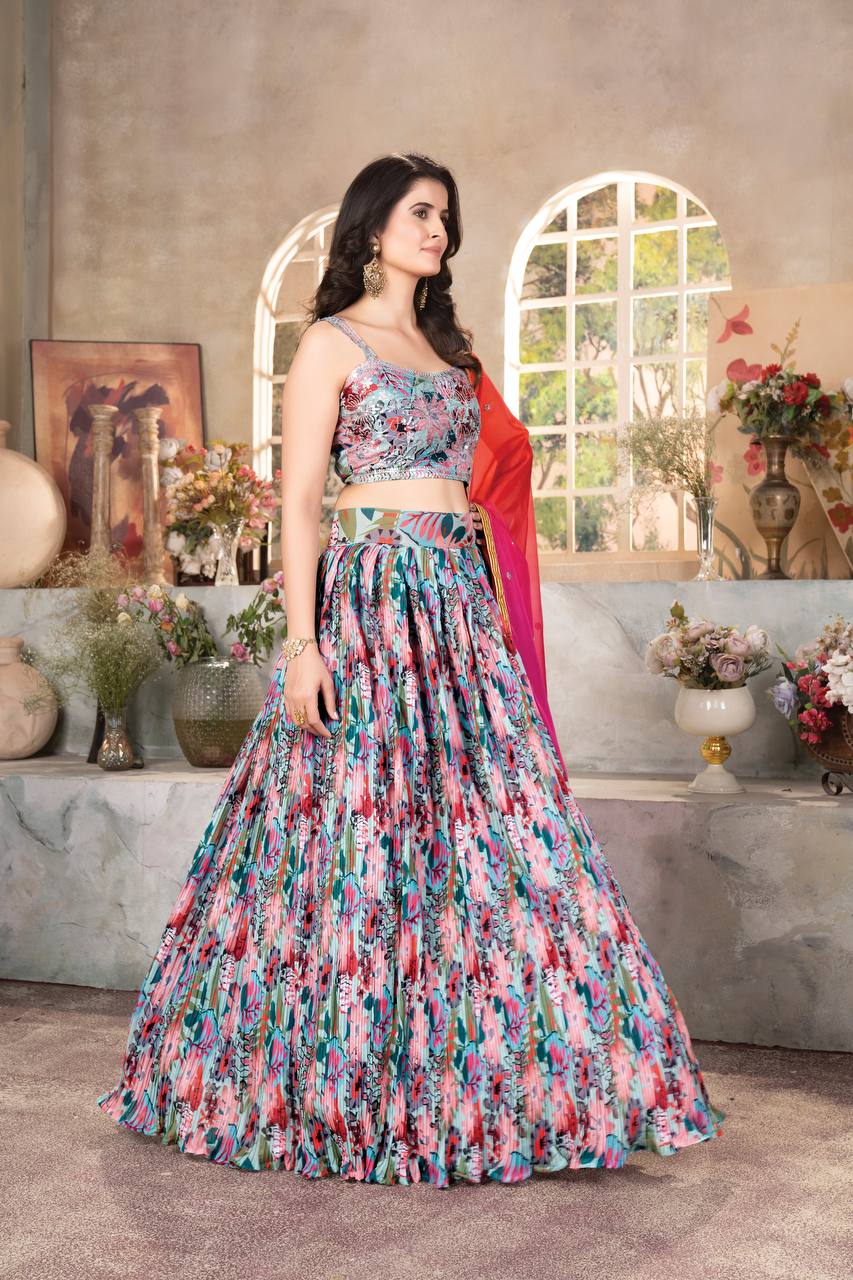Nooraniyat organza lehenga choli set