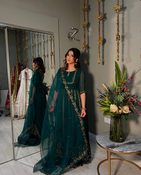 Vihana Beautiful  Pure Fox Georgette Gown