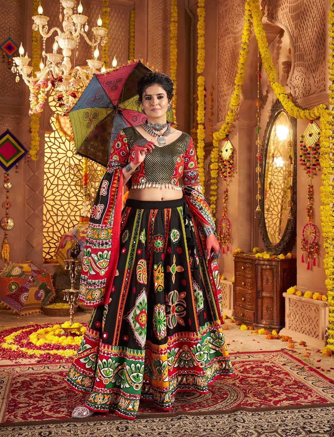 Kutchi mirror Multicolor Garba Special Gamthi