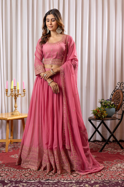 Sovereign Pink Lehenga Choli Set