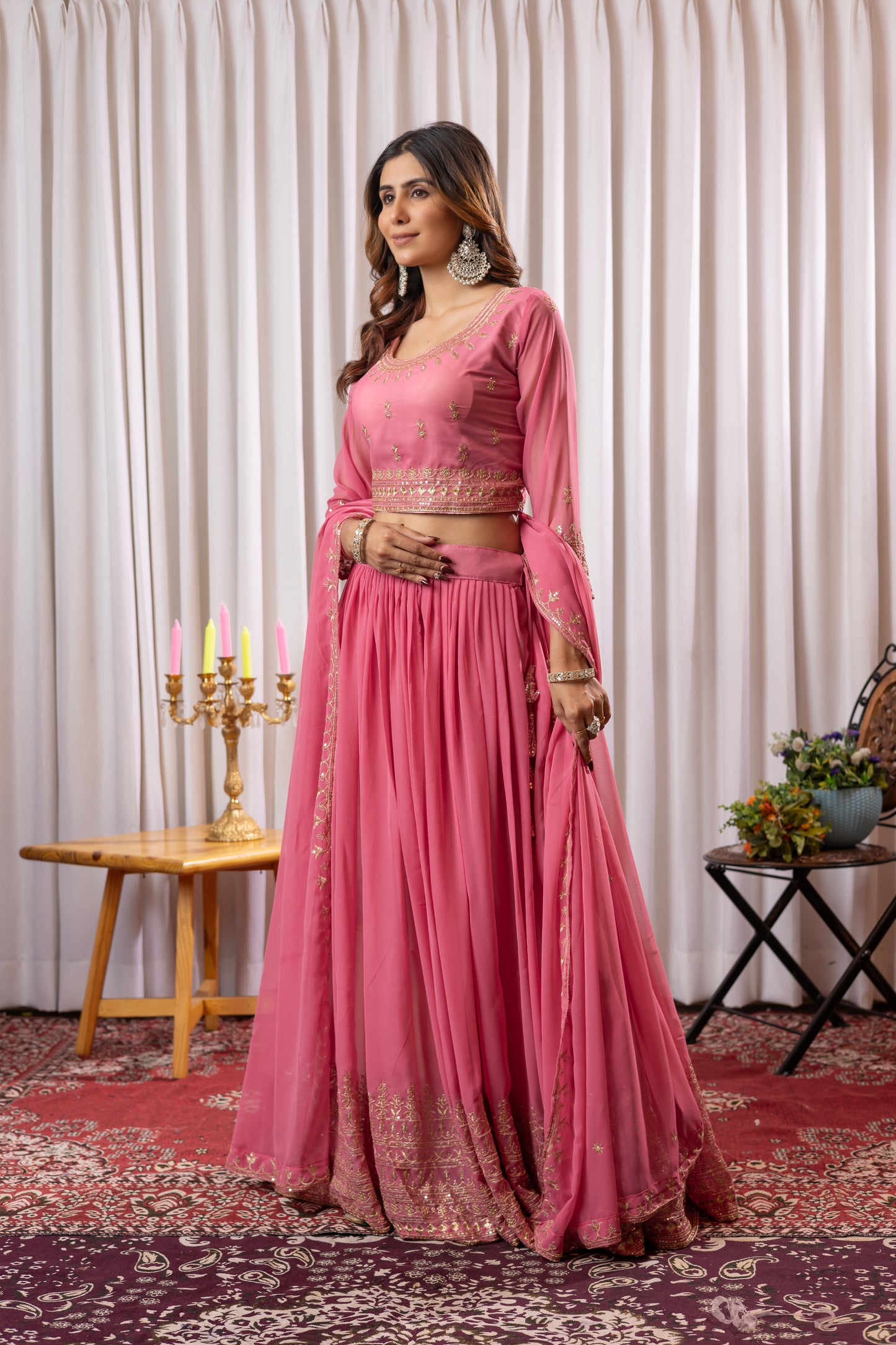 Sovereign Pink Lehenga Choli Set