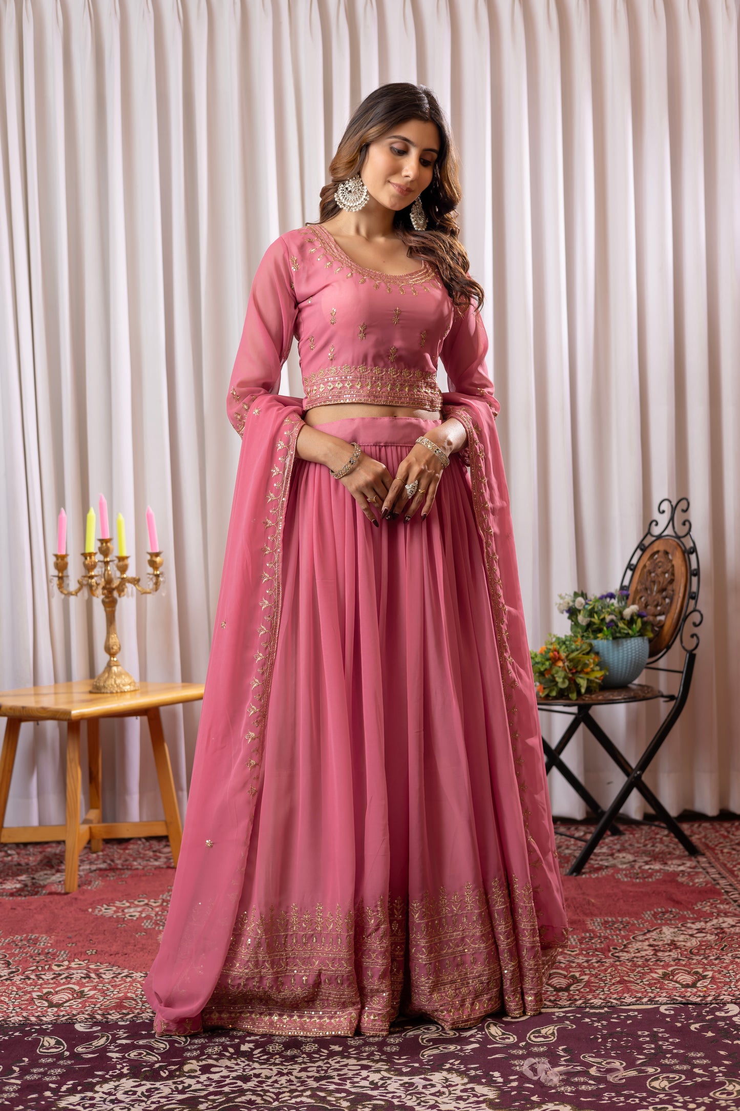 Sovereign Pink Lehenga Choli Set