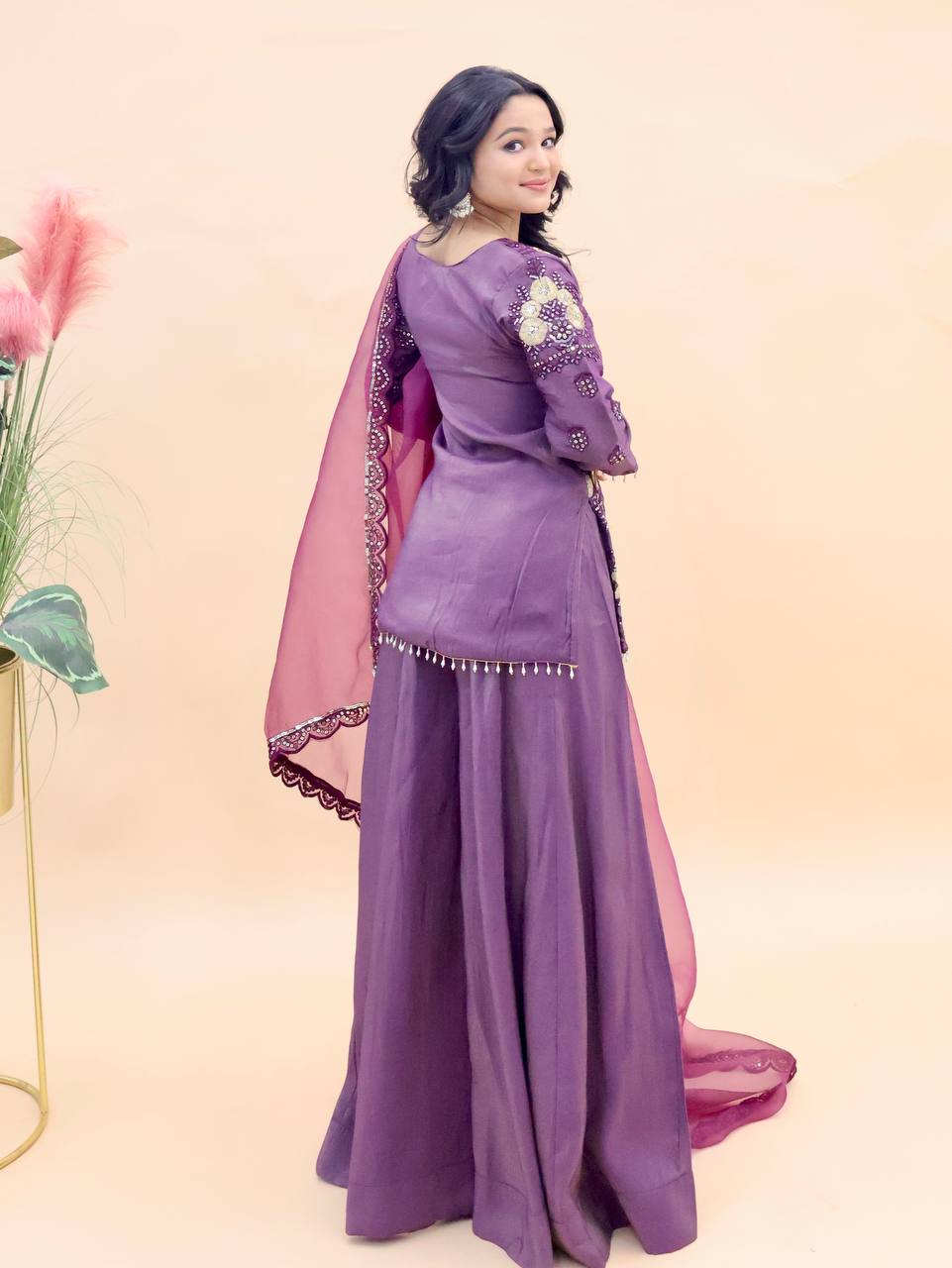 Sitara Luxe Crepe Silk Ensemble Suit Set