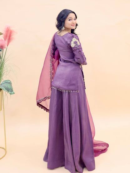 Sitara Luxe Crepe Silk Ensemble Suit Set
