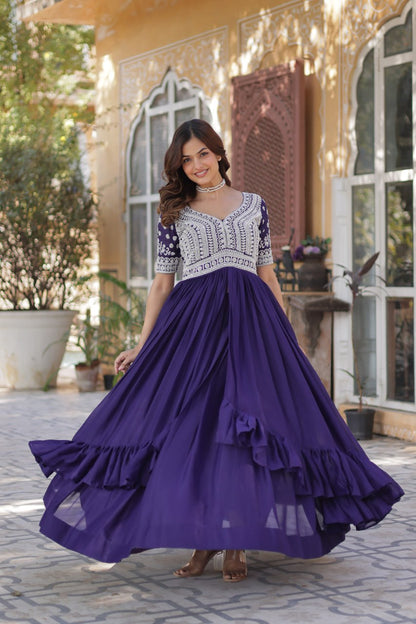 Aayesha  Lehenga With Readymade Slit Cut Long Kurti Set