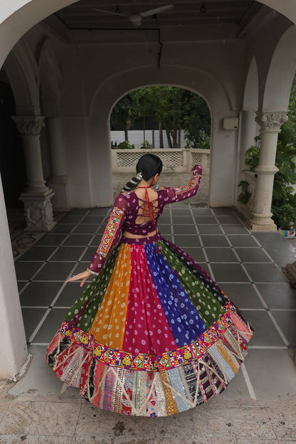 Raangreeza Multicolor Bandhani Lehenga Choli