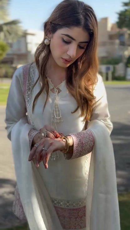 Dilkash Diva : Modern Sharara Set in Pastel Perfection