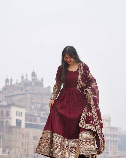 Ethereal Elegance Designer Long  Gown