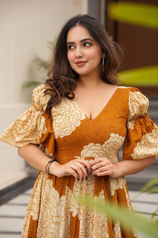 Rheya Puff Sleeves Long Dress Suit Statem