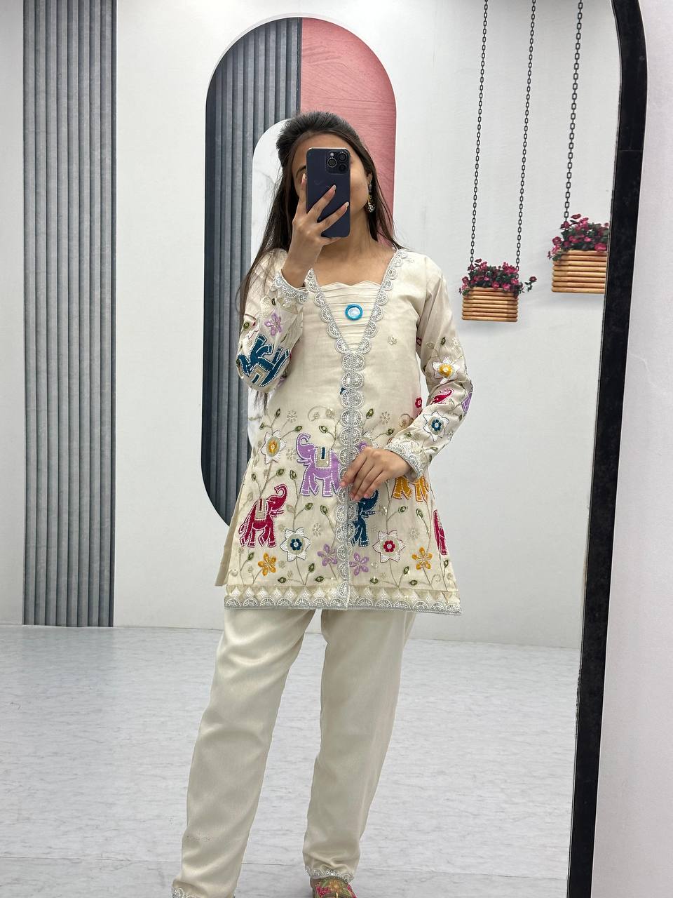 Rangrez Ivory Dreams Threaded Tales of Culture Suit Set