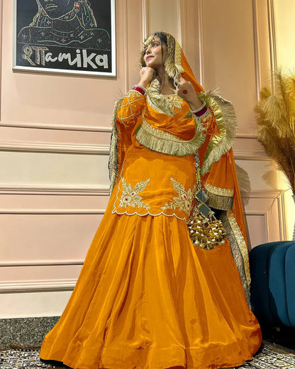Luxury in Queens Green Embroidered Set with Dupatta
