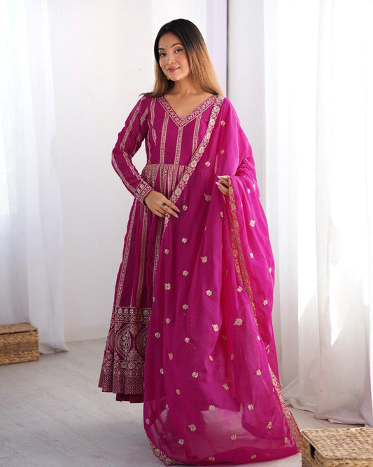 Dhruvi Gorgeous Star Georgette Classic Anarkali Set