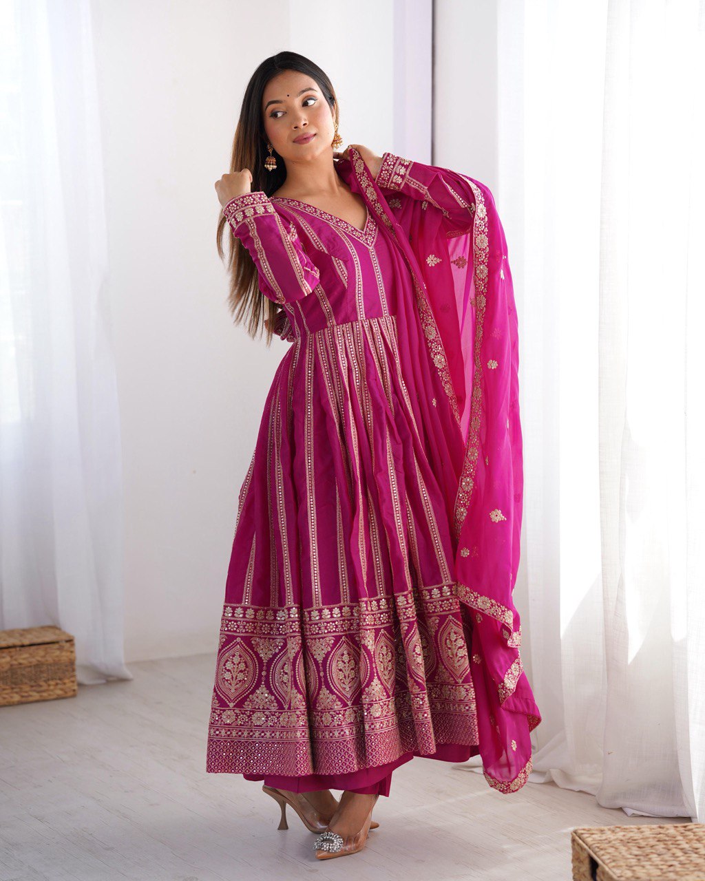 Dhruvi Gorgeous Star Georgette Classic Anarkali Set