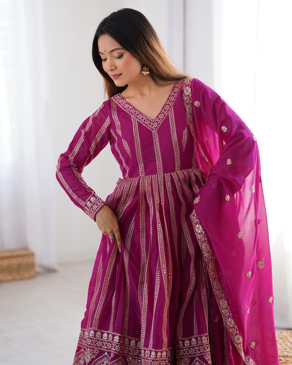 Dhruvi Gorgeous Star Georgette Classic Anarkali Set