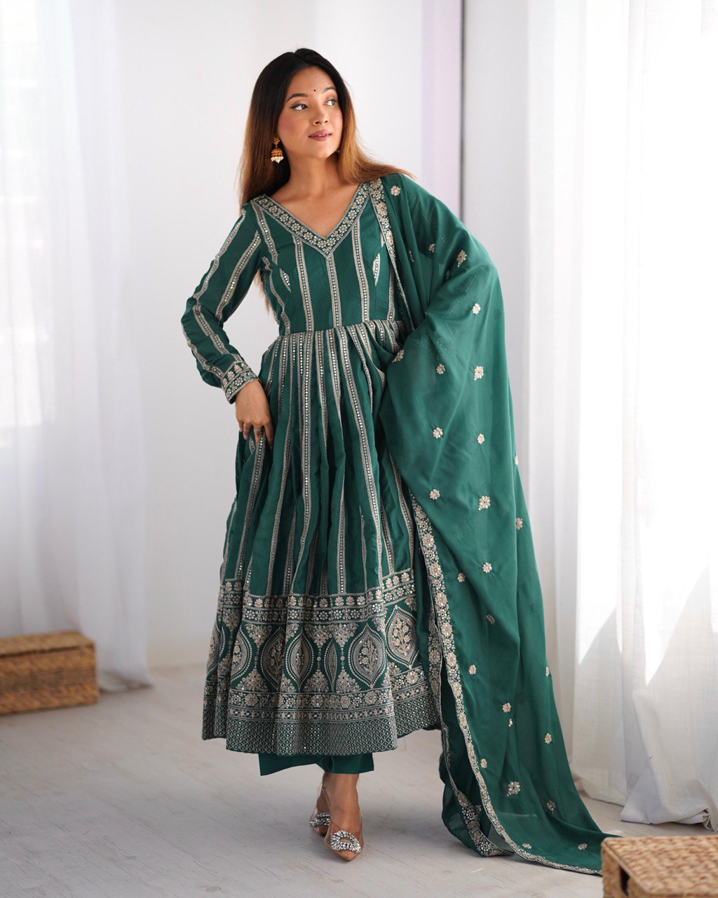 Dhruvi Gorgeous Star Georgette Classic Anarkali Set